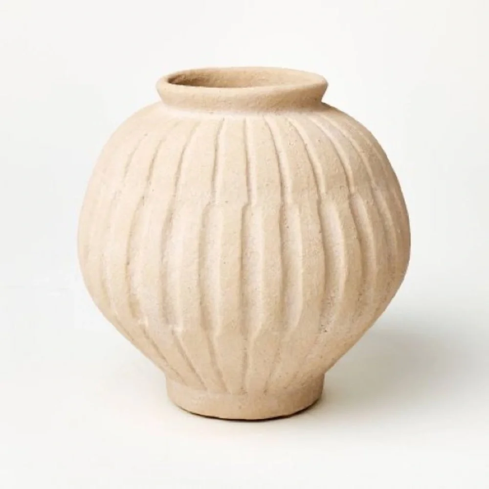 Tall Carved Ceramic Vase - Threshold™ designed with Studio McGee